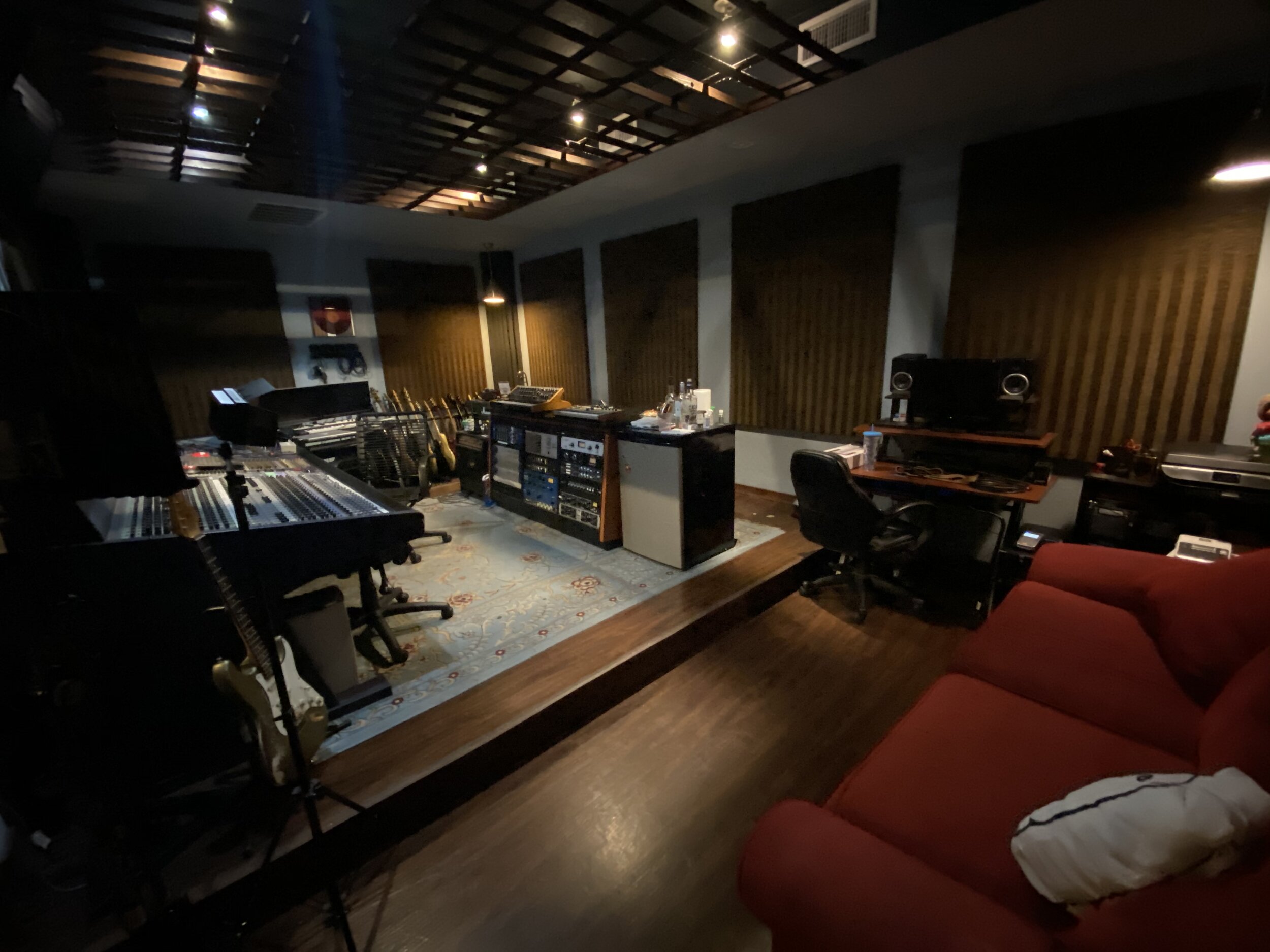 The control room at 512 Studios